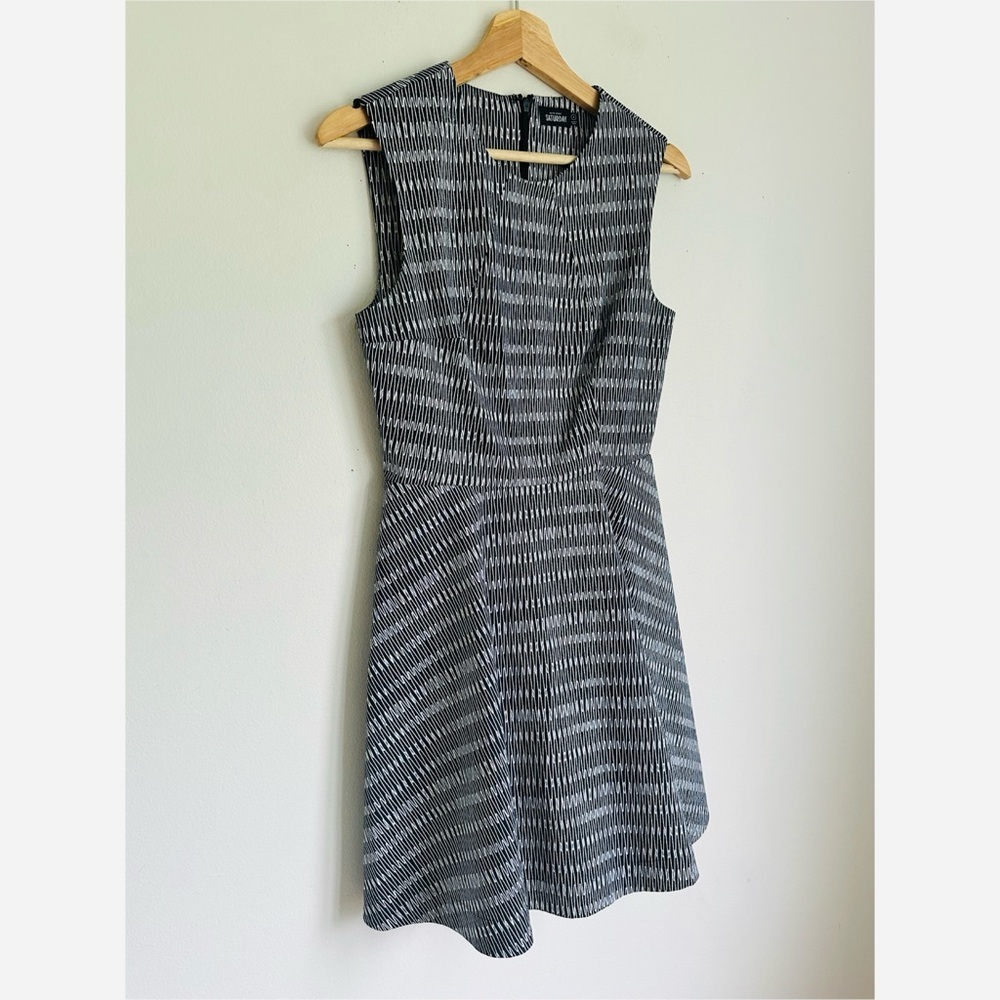 Kate Spade Emma Sleeveless Fit and Flare Dress in Black - Picture 3 of 6